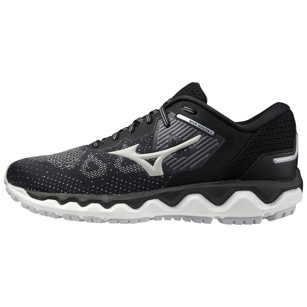 Mizuno Wave Horizon 5 - Bayan Koşu Ayakkabısı - Siyah/Beyaz Türkiye (CEVRKU-648)